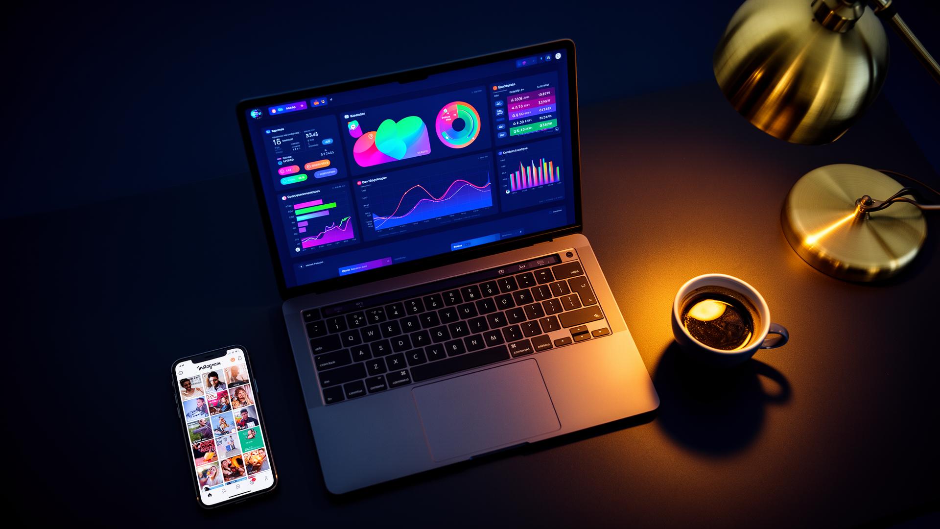Dashboard de tráfego pago com métricas de performance